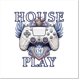 House of play. Gamepad heraldic emblem Posters and Art